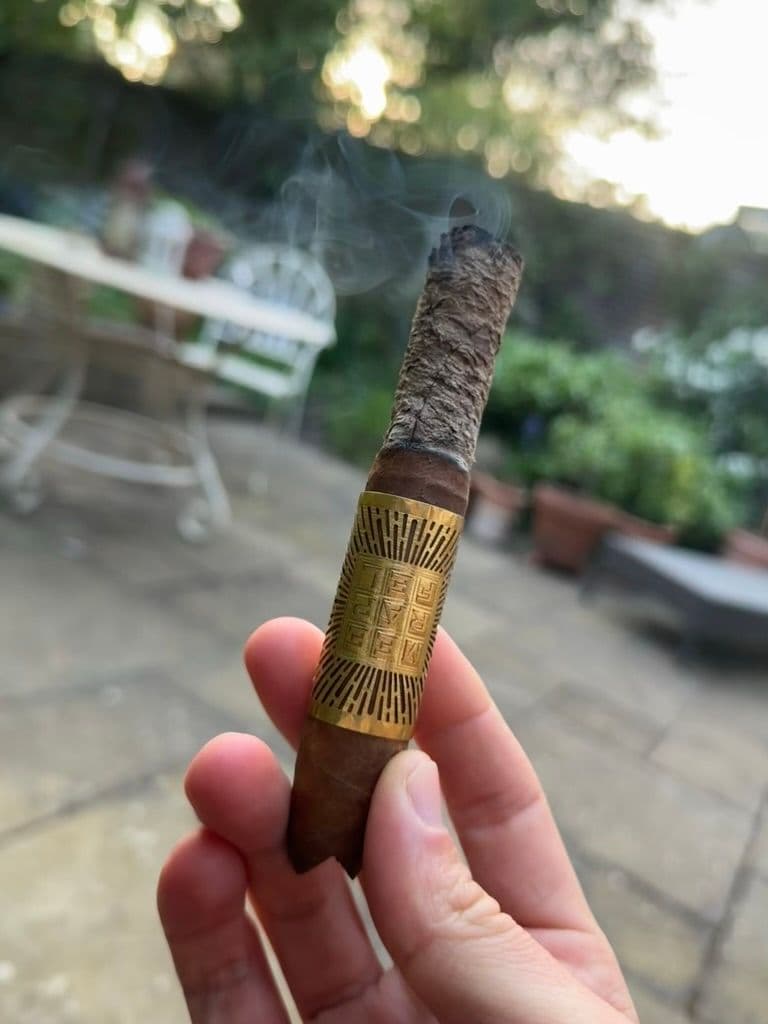 Meerapfel Meir Pyramid with long stack of ash in a garden setting