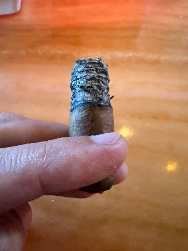 Final nub of the Davidoff Winston Churchill Ecuadorian Rojiza Petit Corona